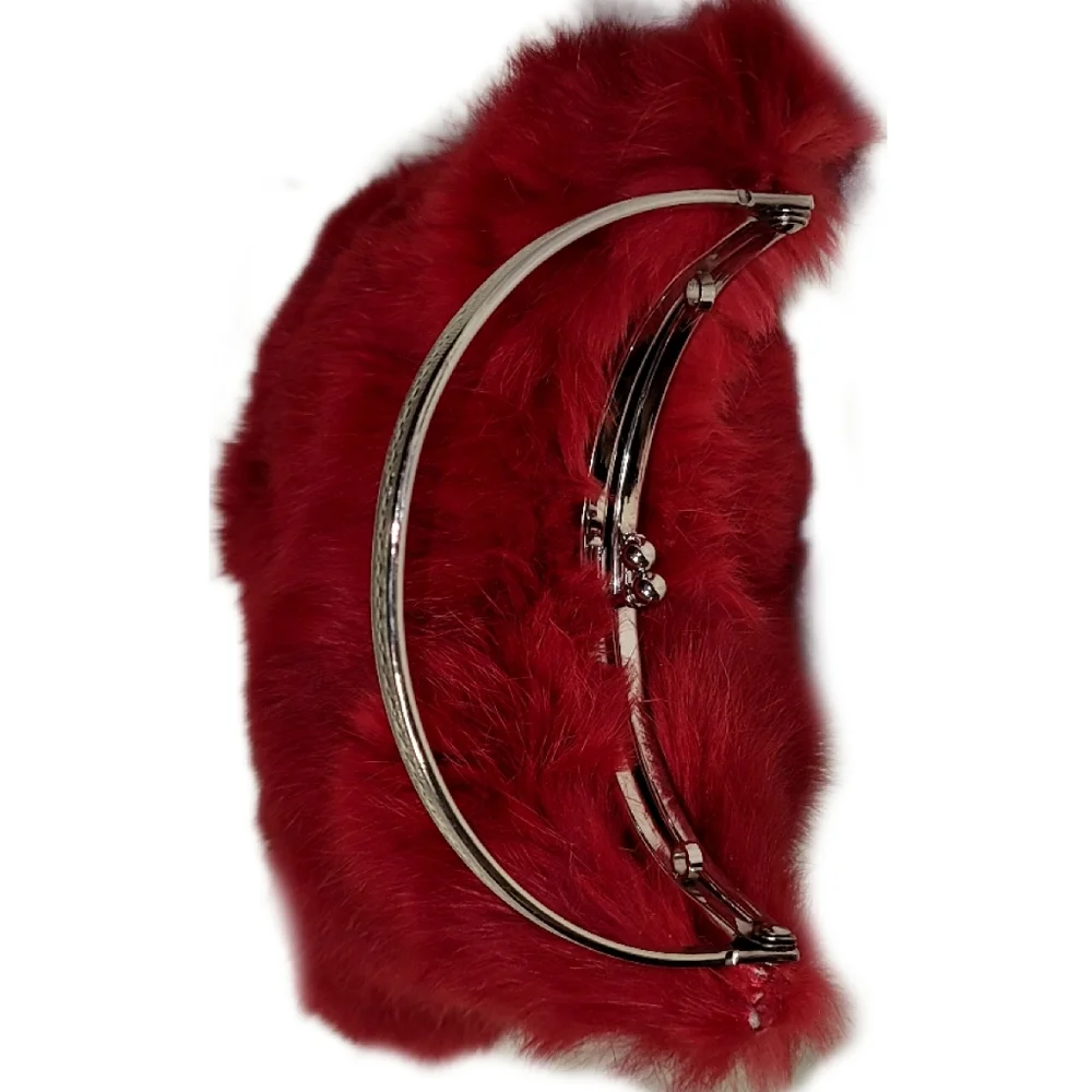 Vintage Fur Sterling Silver Clutch Handbag - Picture 8 of 11